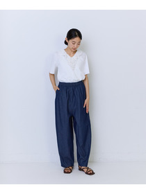【ADIEU TRISTESSE】4.8ozデニムバレルレッグパンツ 詳細画像 インディゴブルー 7