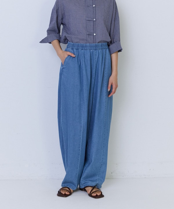 【ADIEU TRISTESSE】4.8ozデニムバレルレッグパンツ