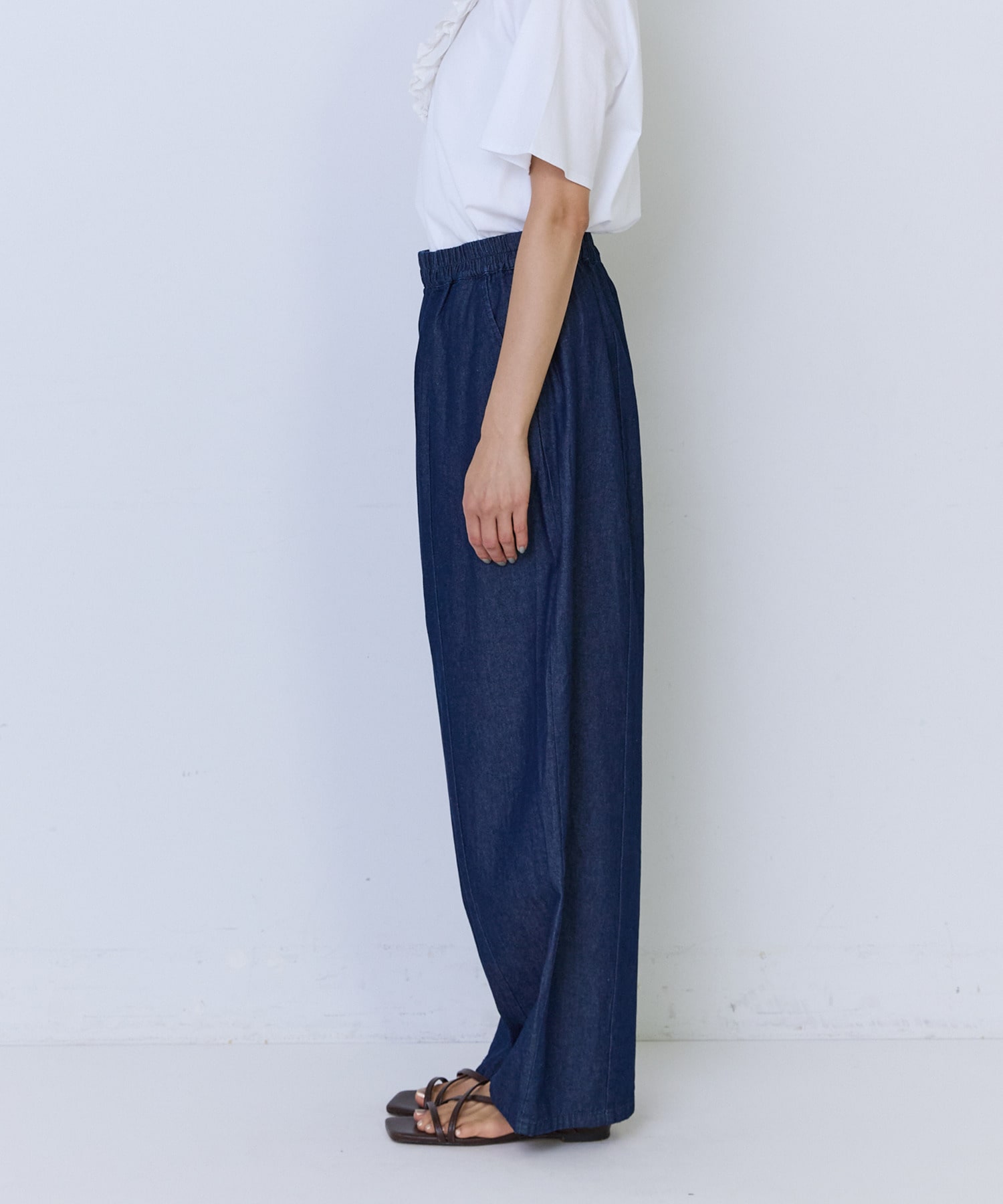 【ADIEU TRISTESSE】4.8ozデニムバレルレッグパンツ 詳細画像 インディゴブルー 11