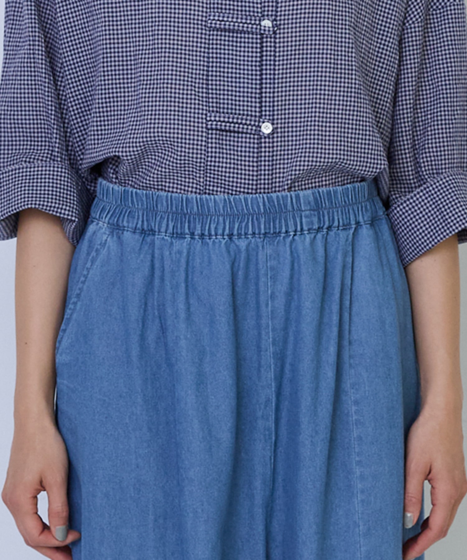 【ADIEU TRISTESSE】4.8ozデニムバレルレッグパンツ 詳細画像 インディゴブルー 13