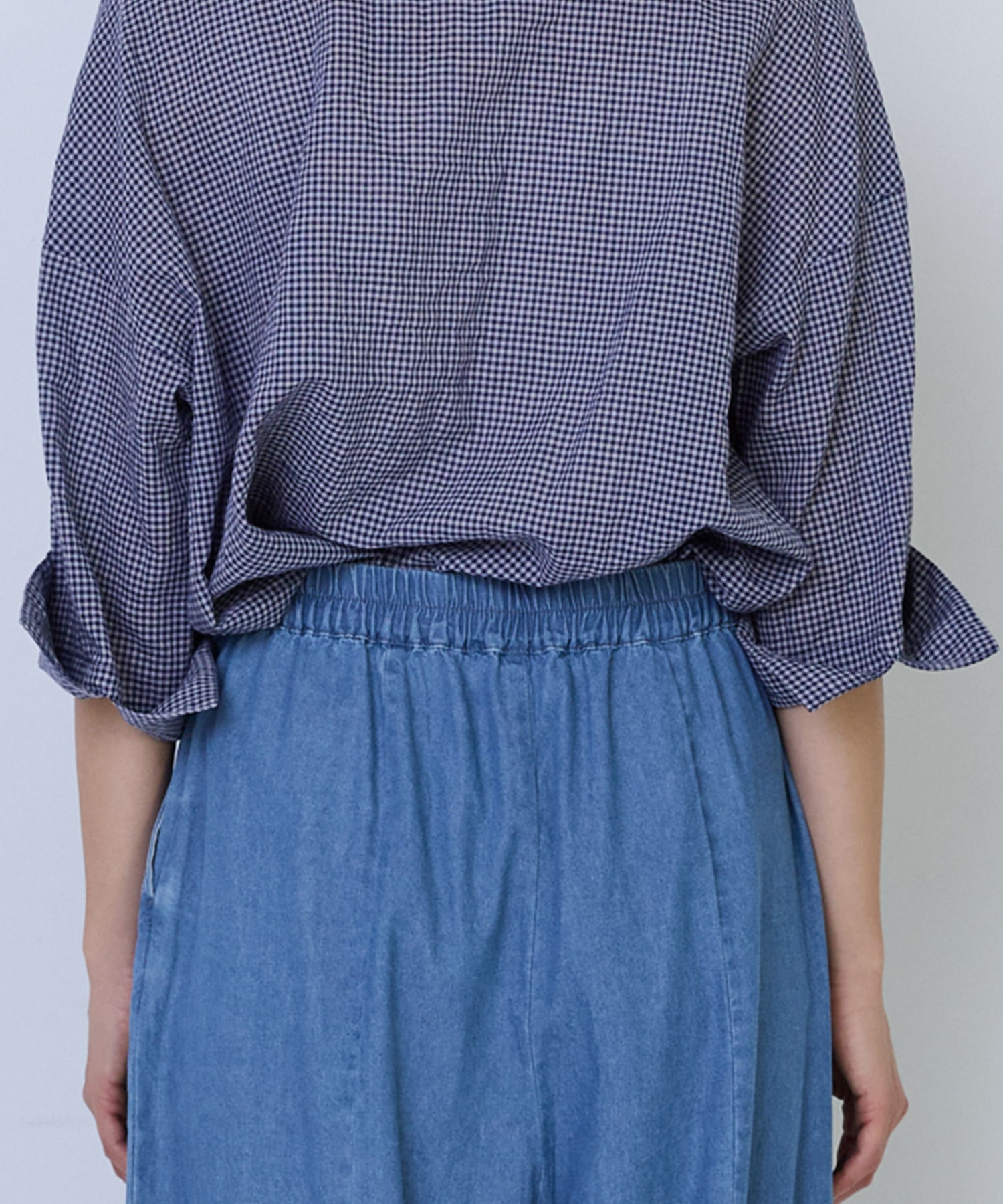【ADIEU TRISTESSE】4.8ozデニムバレルレッグパンツ 詳細画像 インディゴブルー 14