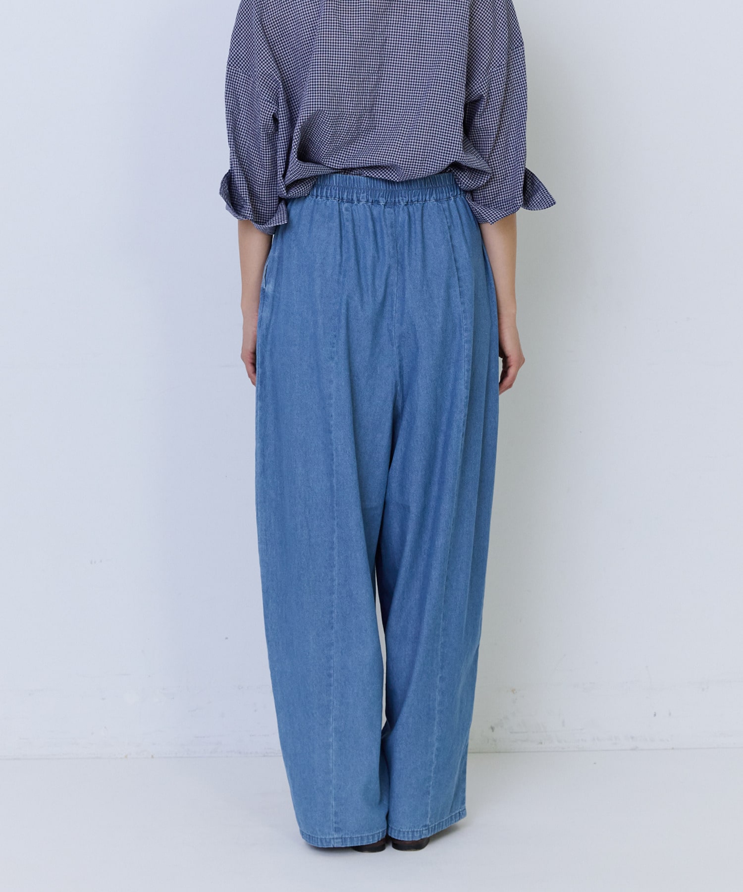 【ADIEU TRISTESSE】4.8ozデニムバレルレッグパンツ 詳細画像 インディゴブルー 6