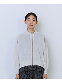 【ADIEU TRISTESSE】ペーパーポリエステルニットブルゾン 詳細画像 ネイビー 4