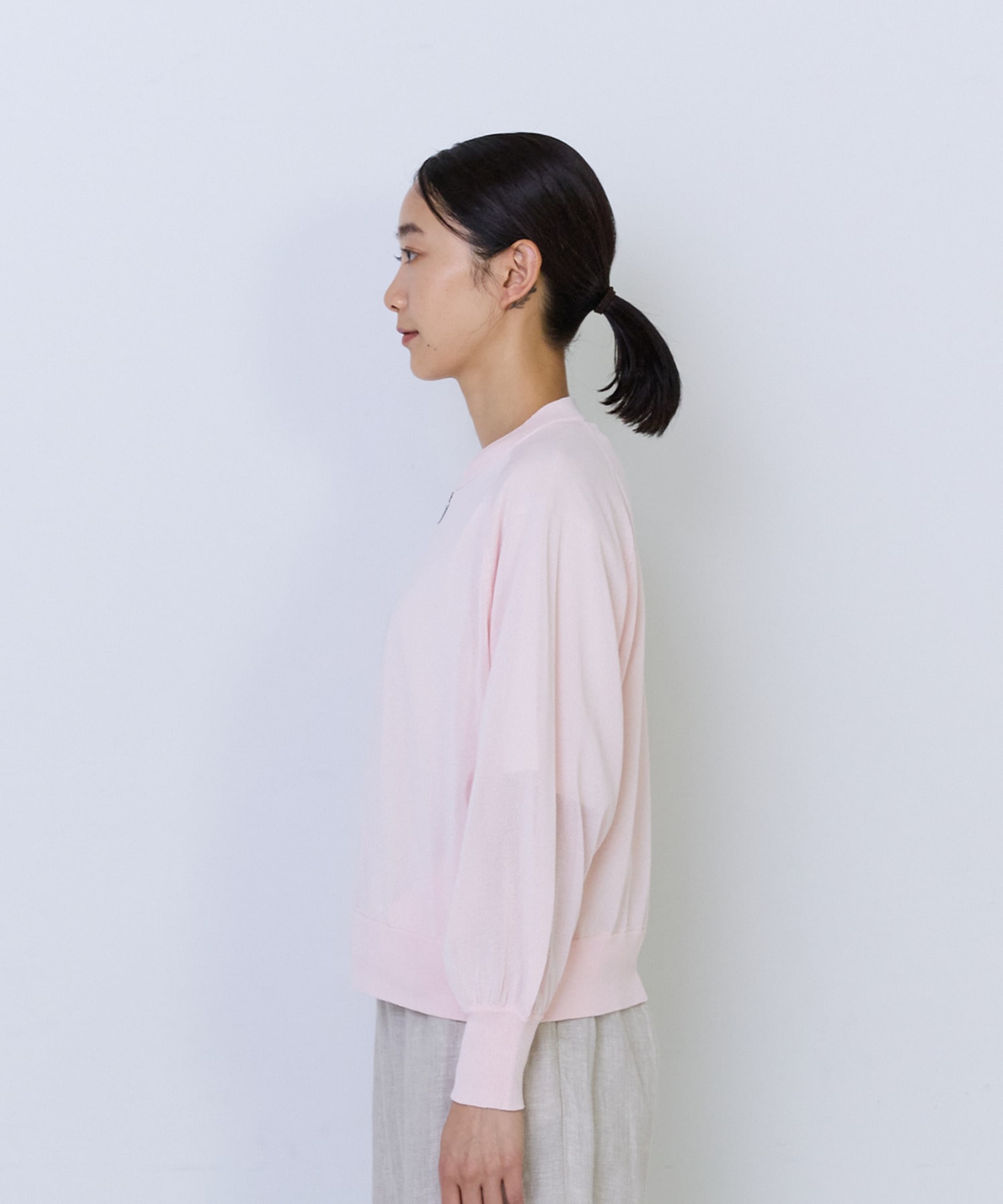 【ADIEU TRISTESSE】ペーパーポリエステルニットブルゾン 詳細画像 ネイビー 11