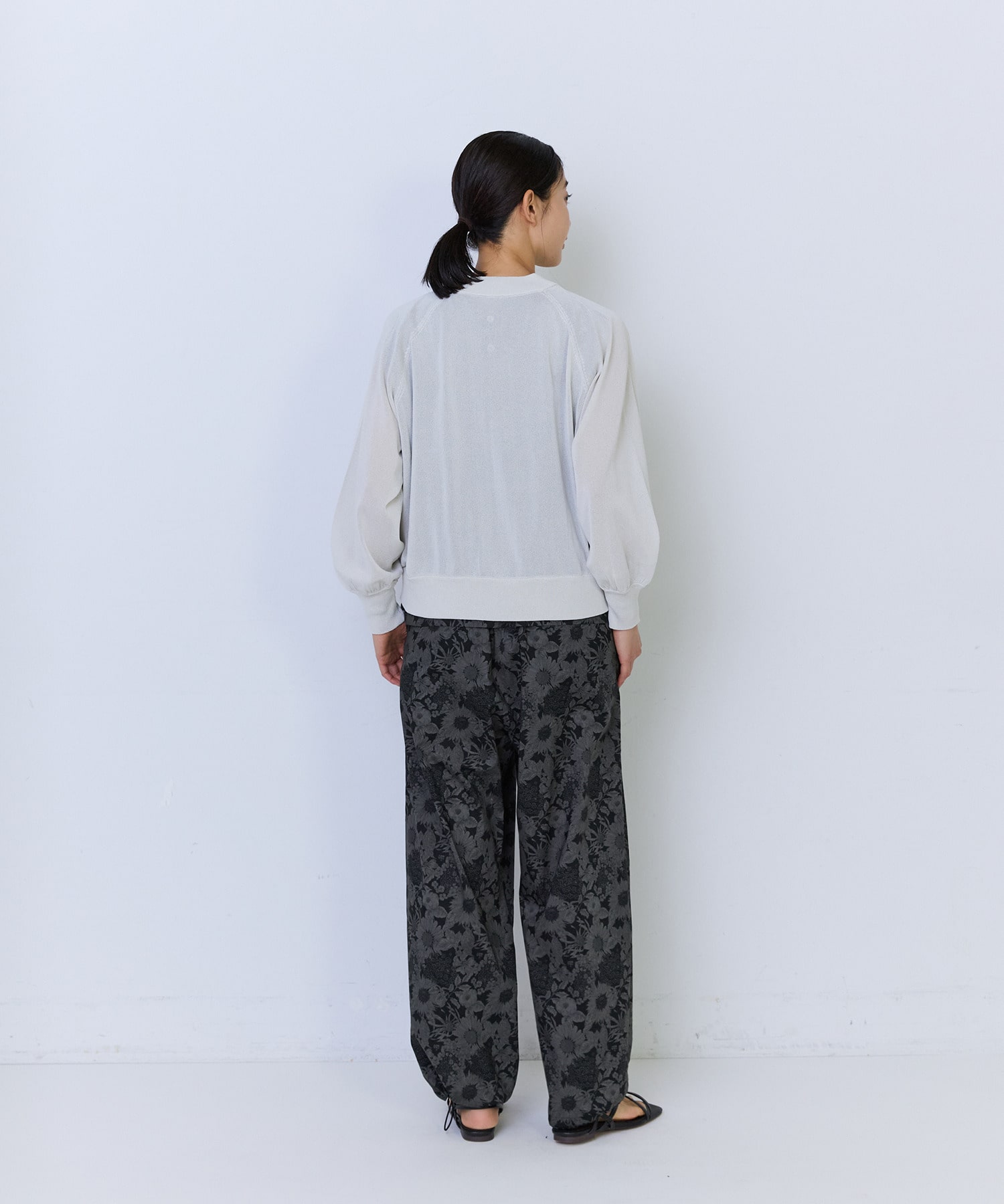 【ADIEU TRISTESSE】ペーパーポリエステルニットブルゾン 詳細画像 ネイビー 3