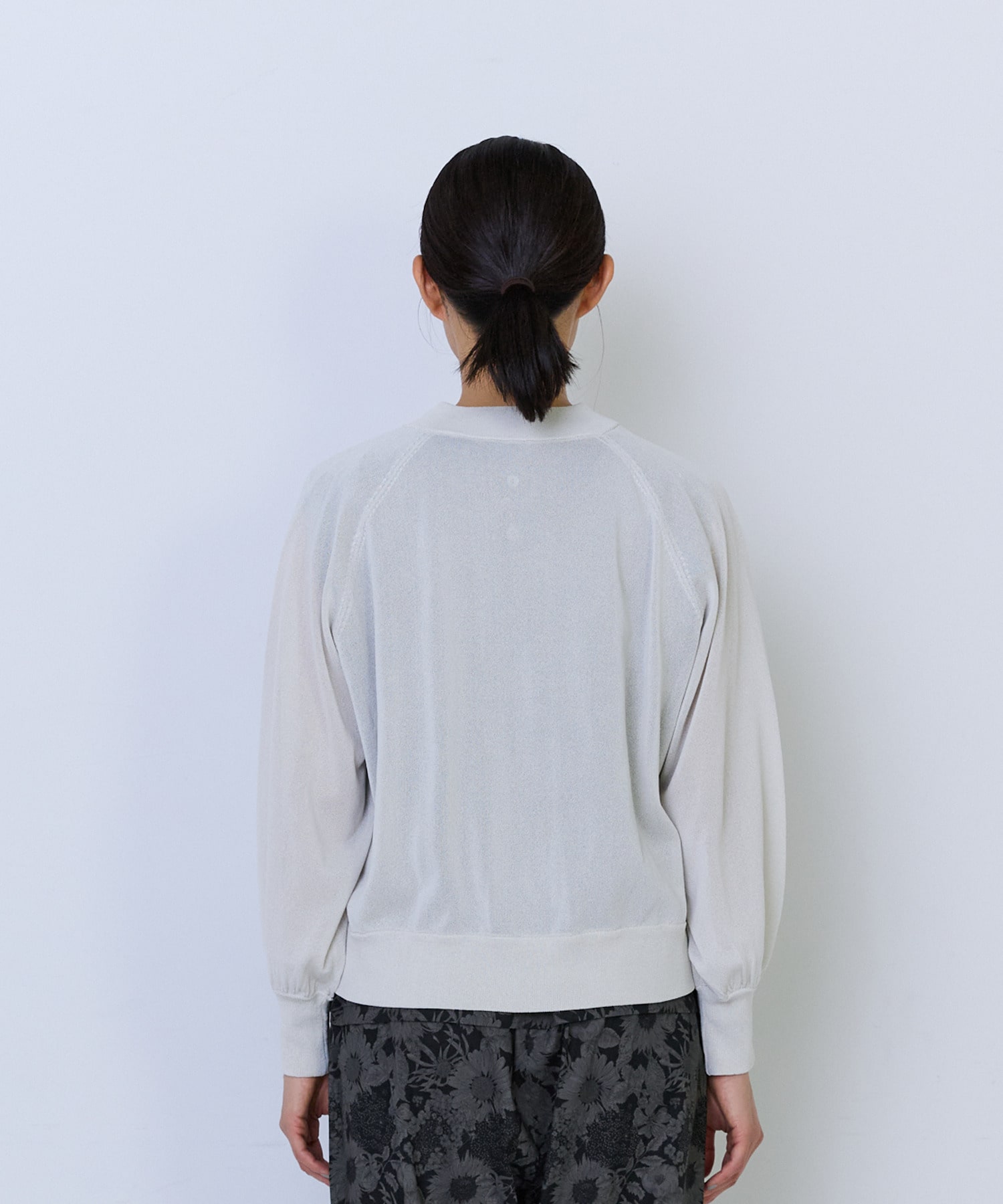 【ADIEU TRISTESSE】ペーパーポリエステルニットブルゾン 詳細画像 ネイビー 6