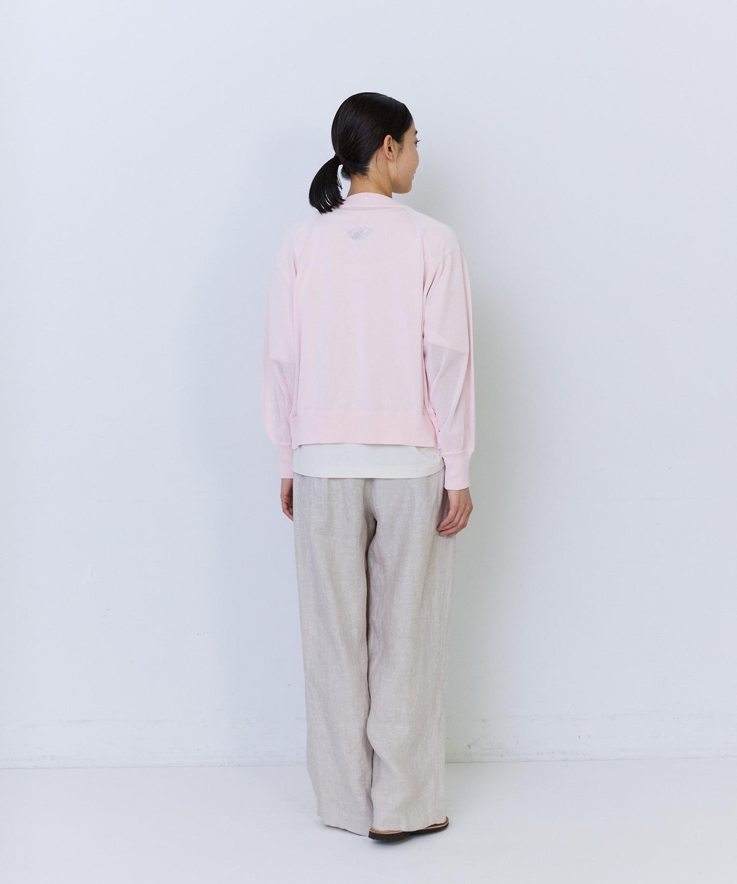 【ADIEU TRISTESSE】ペーパーポリエステルニットブルゾン 詳細画像 ネイビー 9