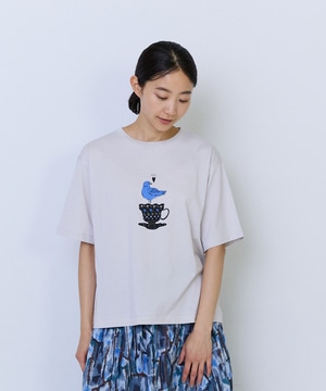 【ADIEU TRISTESSE】杉本さなえさん コラボTシャツ 詳細画像 グレー 1