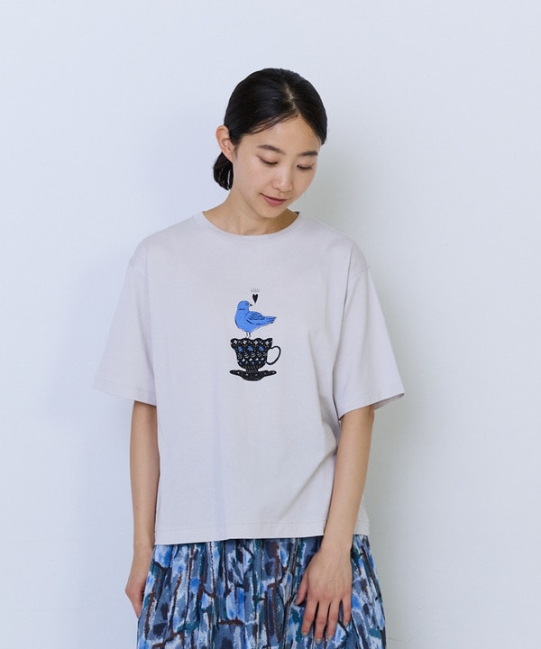 杉本さなえさん コラボTシャツ 詳細画像 グレー 1
