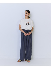 【ADIEU TRISTESSE】杉本さなえさん コラボフレンチスリーブTシャツ 詳細画像 グレー 1