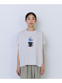【ADIEU TRISTESSE】杉本さなえさん コラボフレンチスリーブTシャツ 詳細画像 グレー 16
