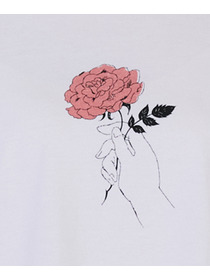 【ADIEU TRISTESSE】杉本さなえさん コラボフレンチスリーブTシャツ 詳細画像 グレー 25