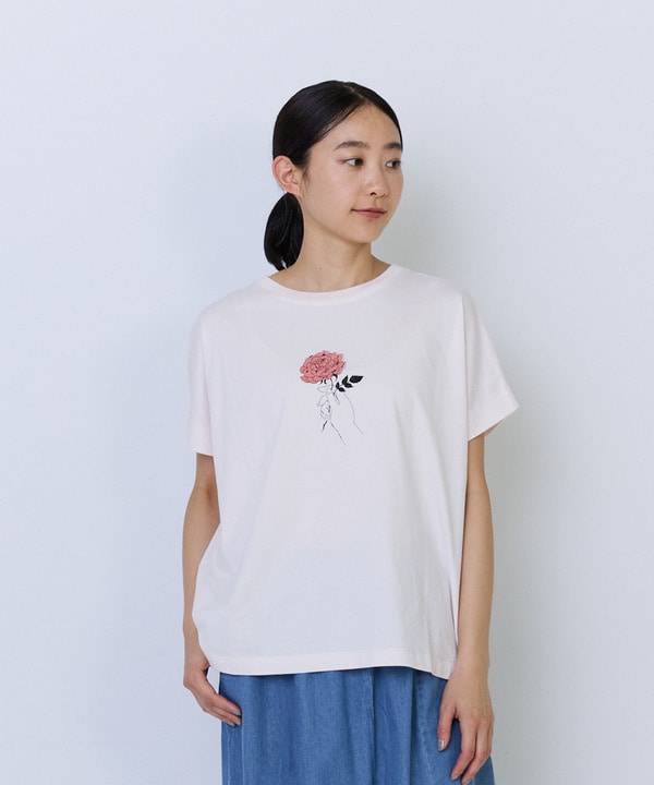 【ADIEU TRISTESSE】杉本さなえさん コラボフレンチスリーブTシャツ