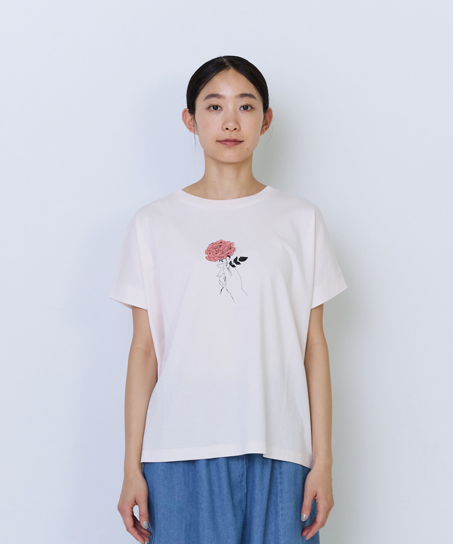 【ADIEU TRISTESSE】杉本さなえさん コラボフレンチスリーブTシャツ 詳細画像 グレー 10