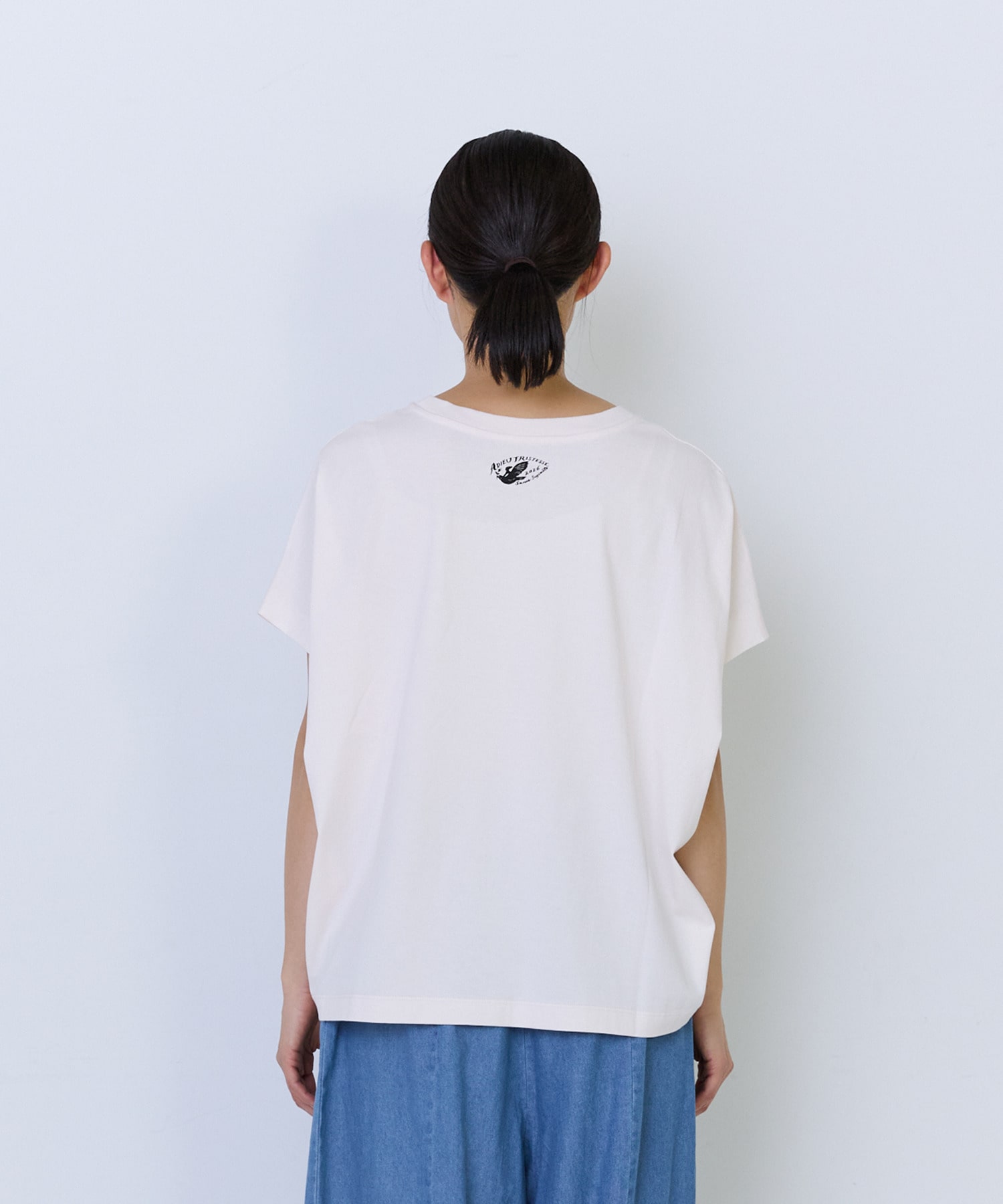【ADIEU TRISTESSE】杉本さなえさん コラボフレンチスリーブTシャツ 詳細画像 グレー 12