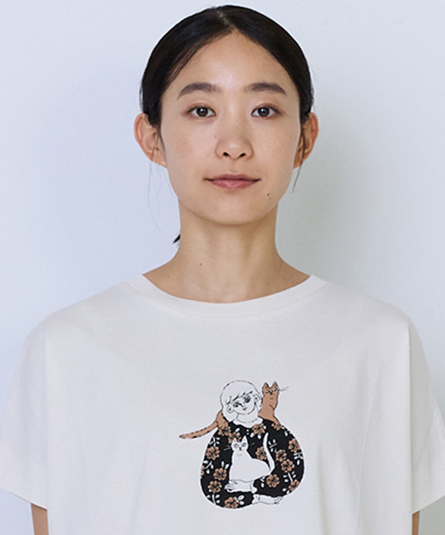 【ADIEU TRISTESSE】杉本さなえさん コラボフレンチスリーブTシャツ 詳細画像 グレー 19