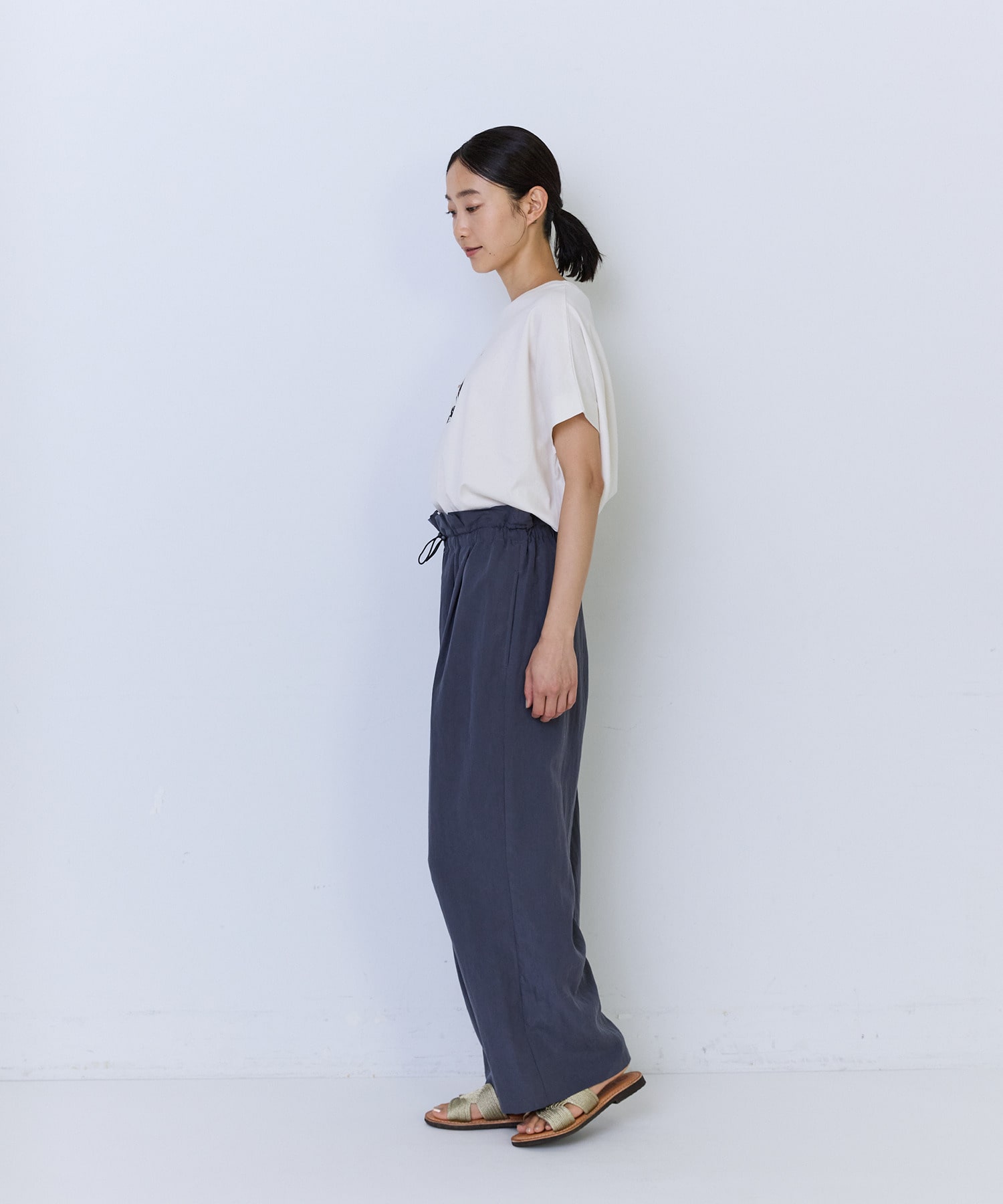 【ADIEU TRISTESSE】杉本さなえさん コラボフレンチスリーブTシャツ 詳細画像 グレー 2