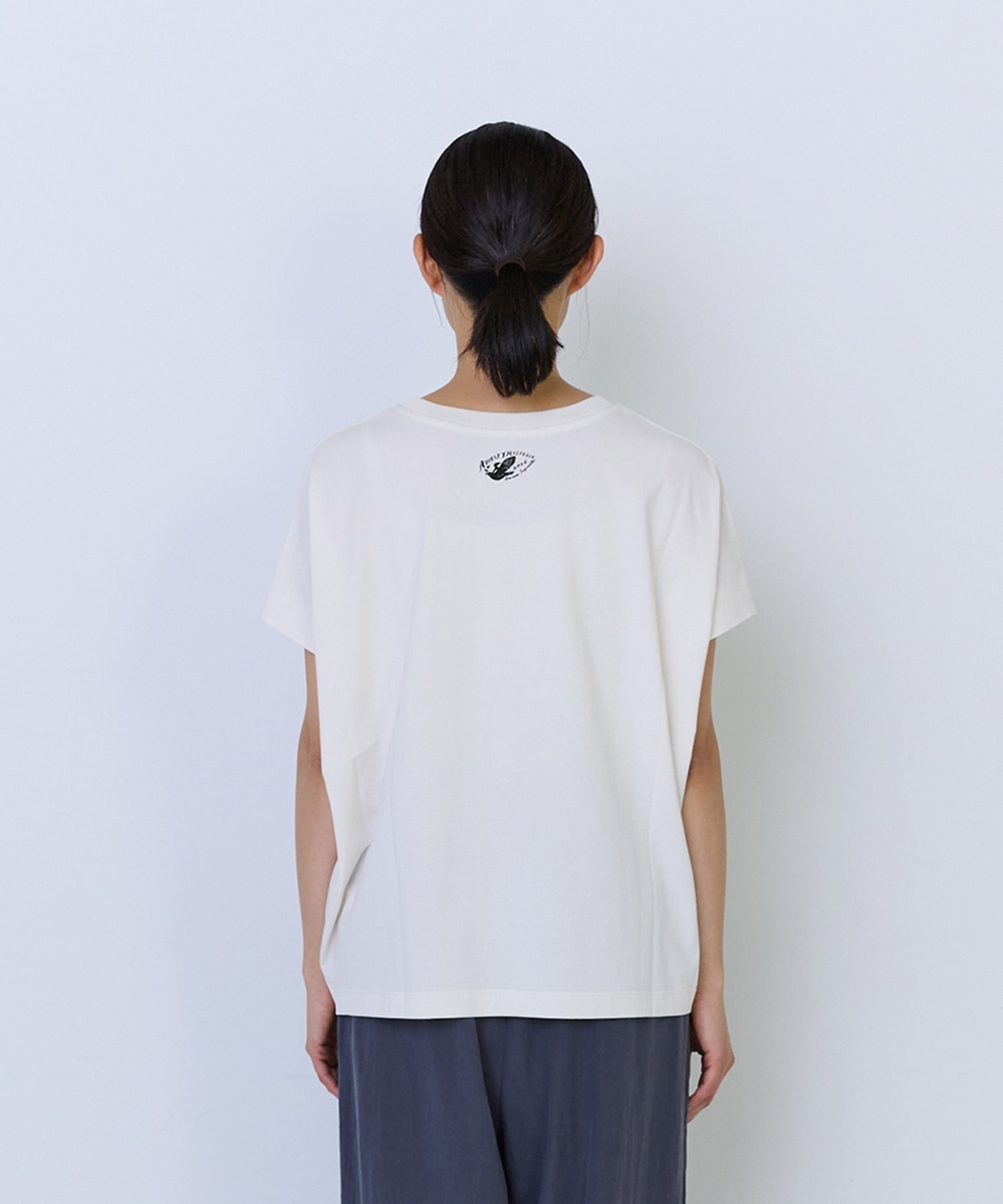 【ADIEU TRISTESSE】杉本さなえさん コラボフレンチスリーブTシャツ 詳細画像 グレー 6