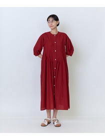 【LOISIR】インドコットンキャンブリックワンピース 詳細画像 カーキ 5