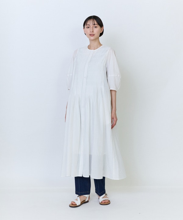 【LOISIR】インドコットンキャンブリックワンピース