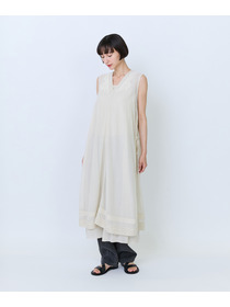 【LOISIR】【2WAY】インドコットンチュール刺繍ワンピース 詳細画像 ベージュ 2