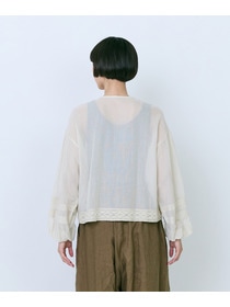 【LOISIR】インドコットンチュール刺繍ブラウス 詳細画像 ベージュ 7