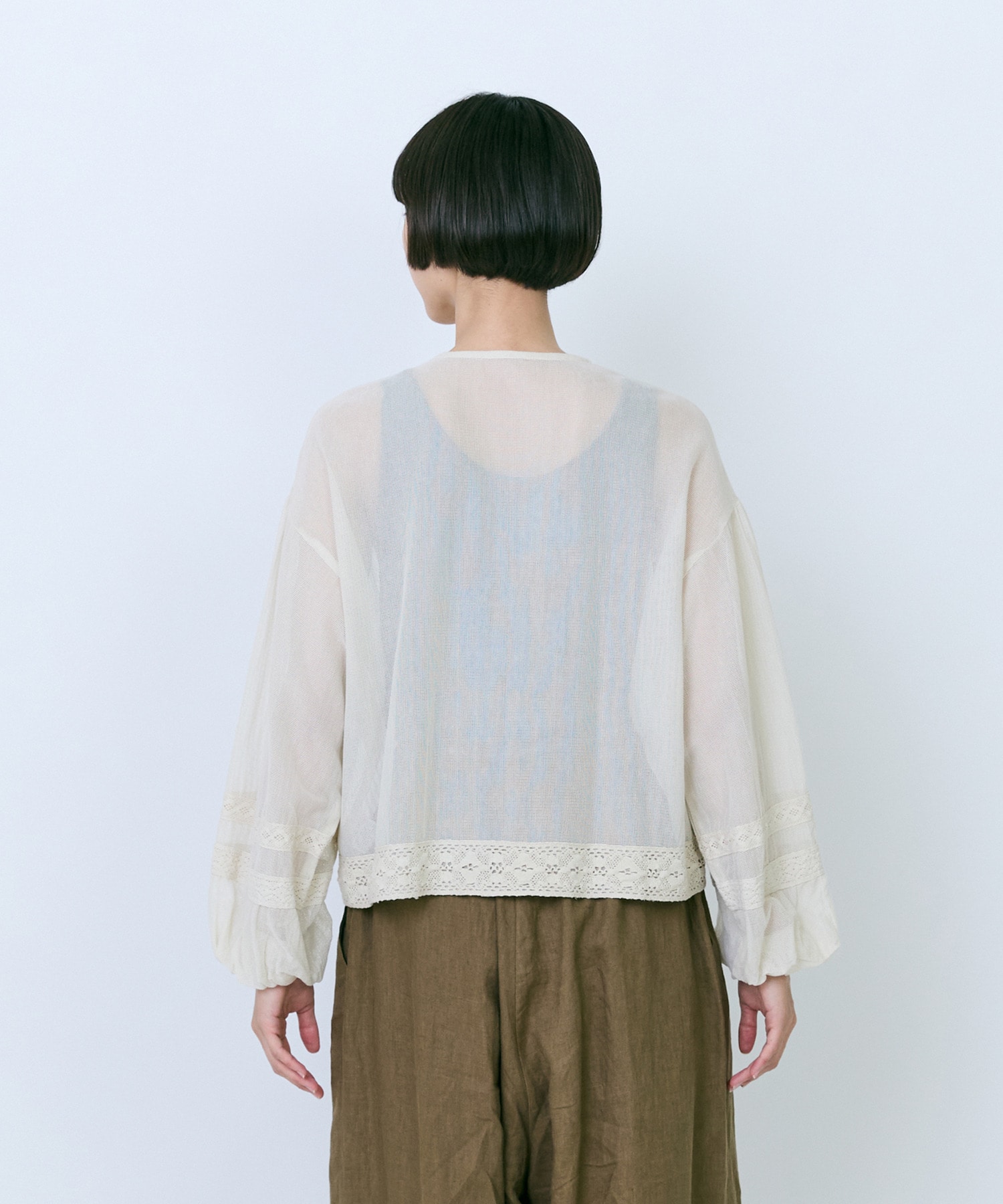 【LOISIR】インドコットンチュール刺繍ブラウス 詳細画像 ベージュ 7
