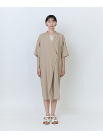 【LOISIR】テンセルコットンリネンオールインワン 詳細画像 ベージュ 7