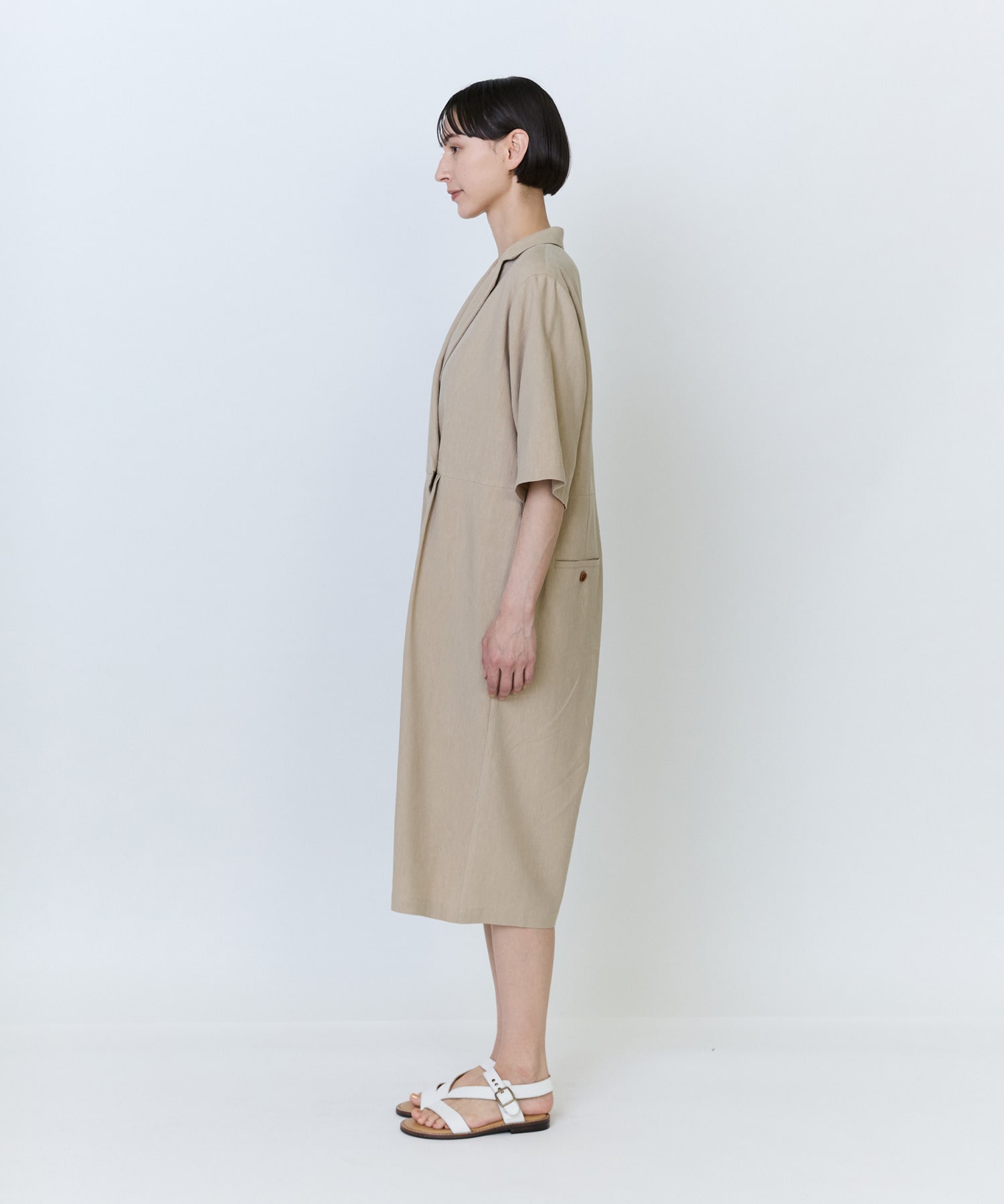 【LOISIR】テンセルコットンリネンオールインワン 詳細画像 ベージュ 8