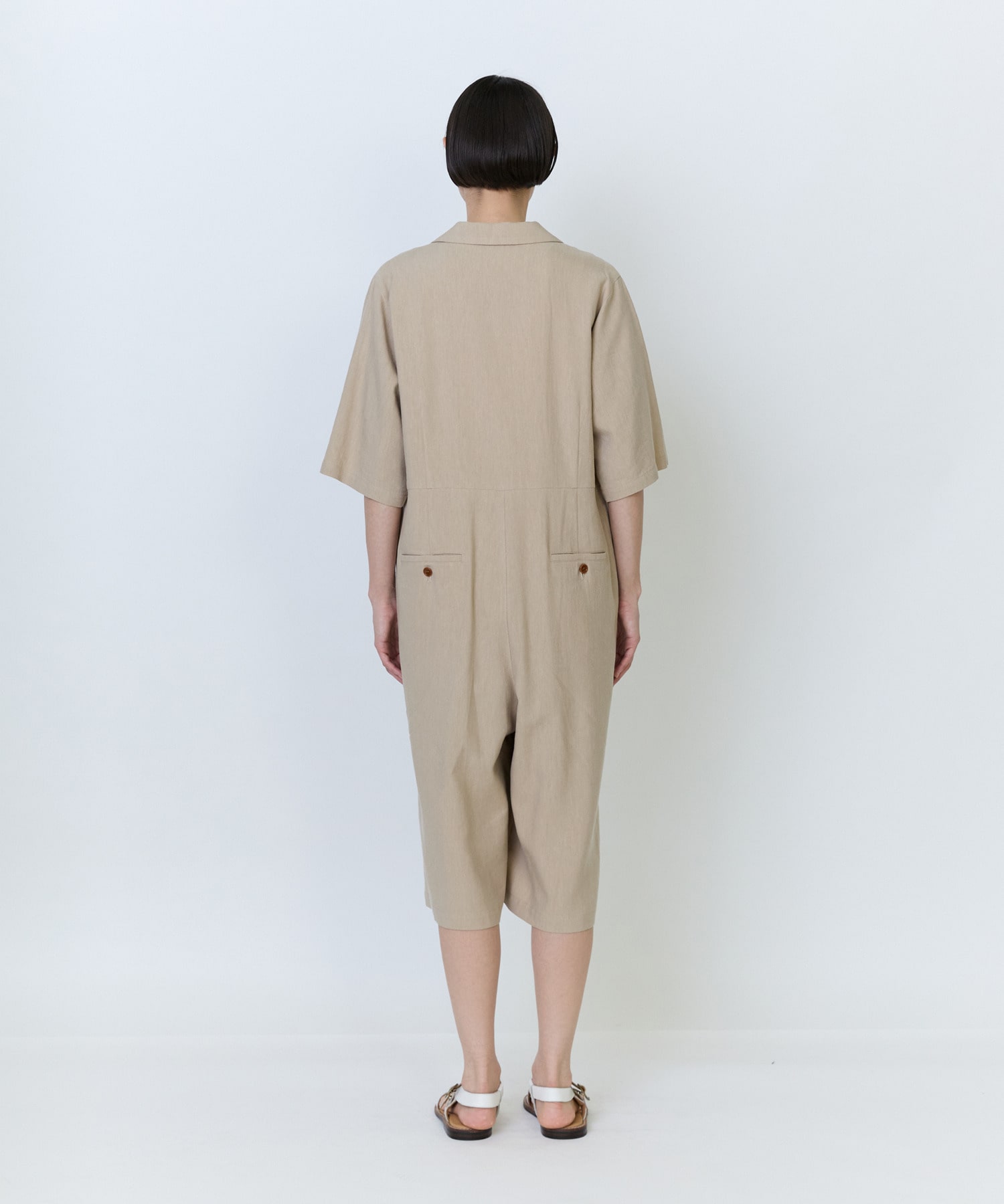 【LOISIR】テンセルコットンリネンオールインワン 詳細画像 ベージュ 9
