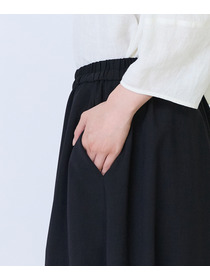 【LOISIR】エステルドライツイルボトルシルエットパンツ 詳細画像 ブラック 11