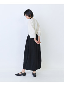 【LOISIR】エステルドライツイルボトルシルエットパンツ 詳細画像 ブラック 5