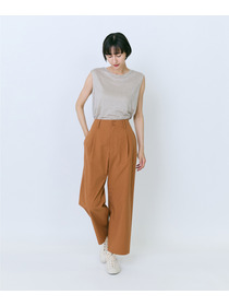 【LOISIR】コットンツイルテーパードパンツ 詳細画像 ネイビー 2