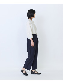 【LOISIR】コットンツイルテーパードパンツ 詳細画像 ネイビー 7