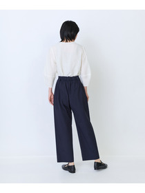 【LOISIR】コットンツイルテーパードパンツ 詳細画像 ネイビー 8