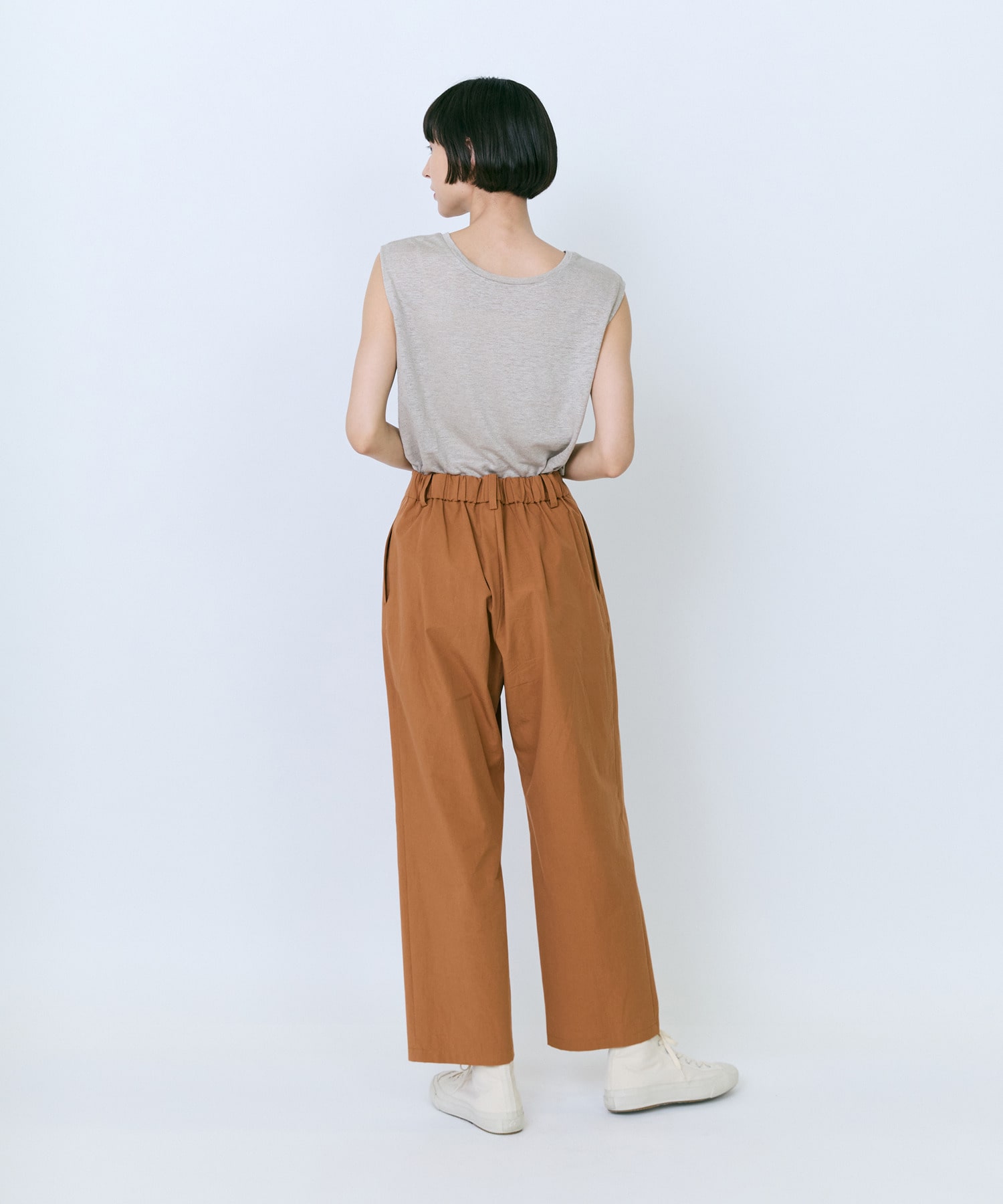 【LOISIR】コットンツイルテーパードパンツ 詳細画像 ネイビー 4