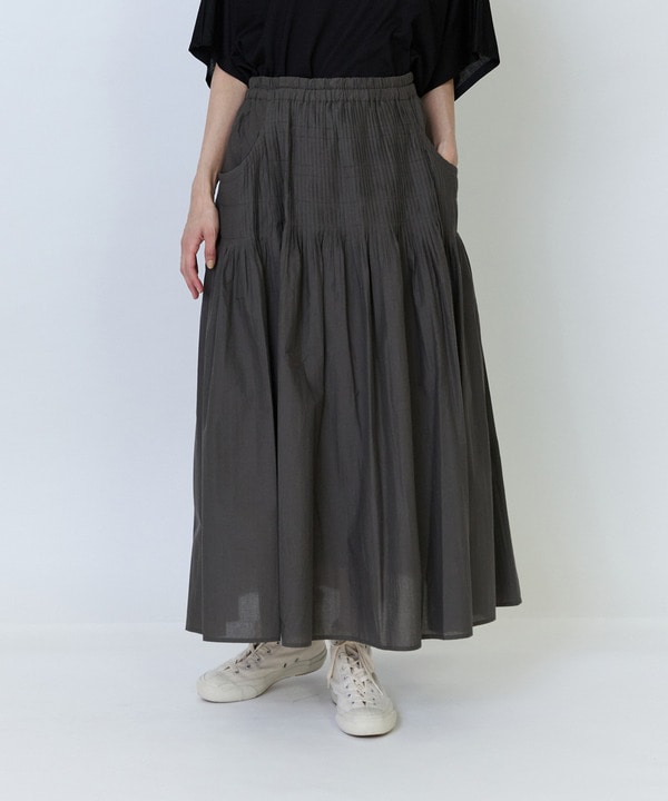 【LOISIR】インドコットンキャンブリックスカート