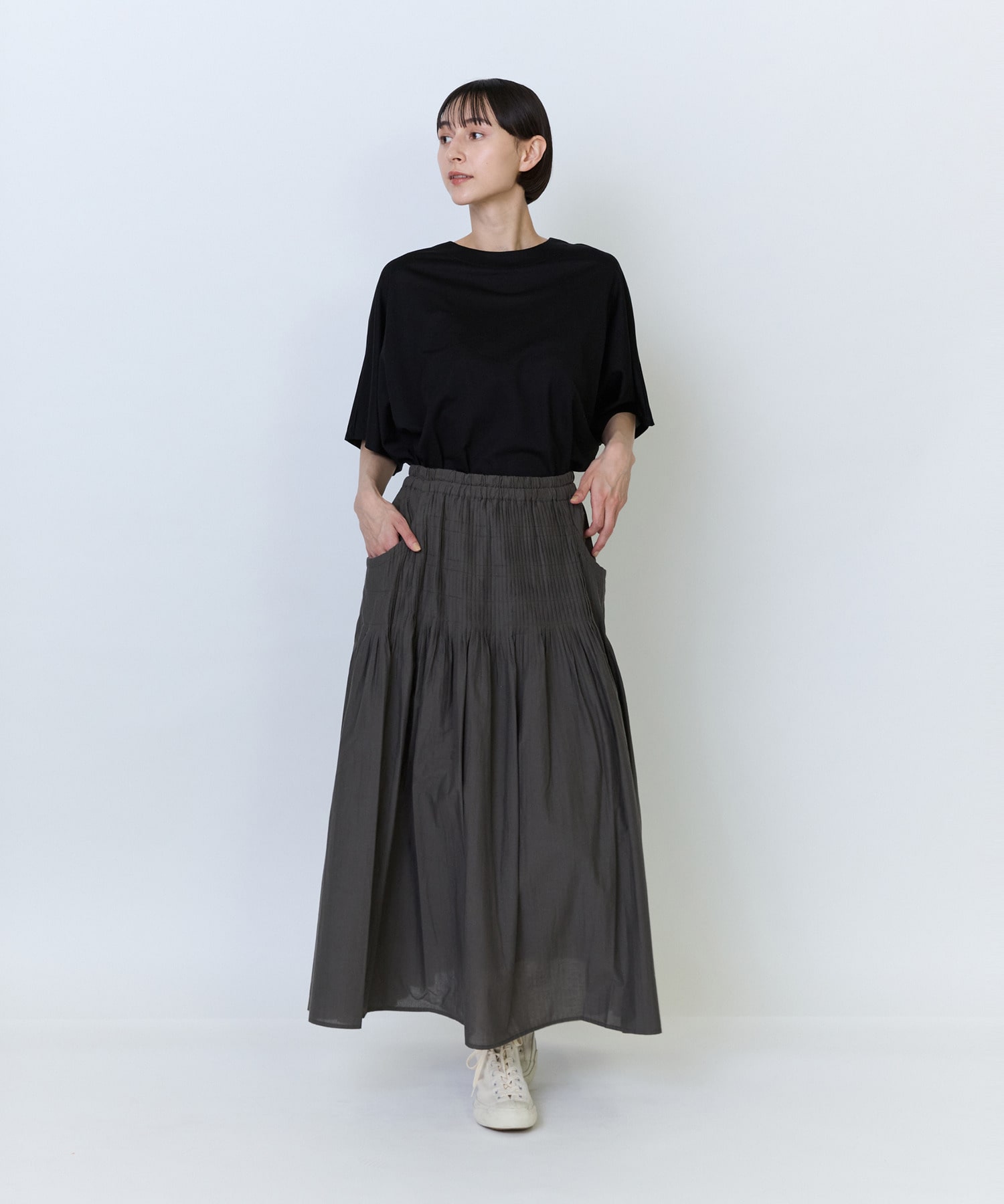 【LOISIR】インドコットンキャンブリックスカート 詳細画像 レッド 8