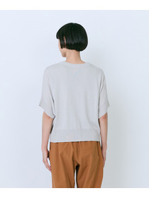 【LOISIR】【2WAY】和紙コットン天竺ボクシーカーディガン 詳細画像 ブラック 24