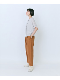 【LOISIR】【2WAY】和紙コットン天竺ボクシーカーディガン 詳細画像 ブラック 9