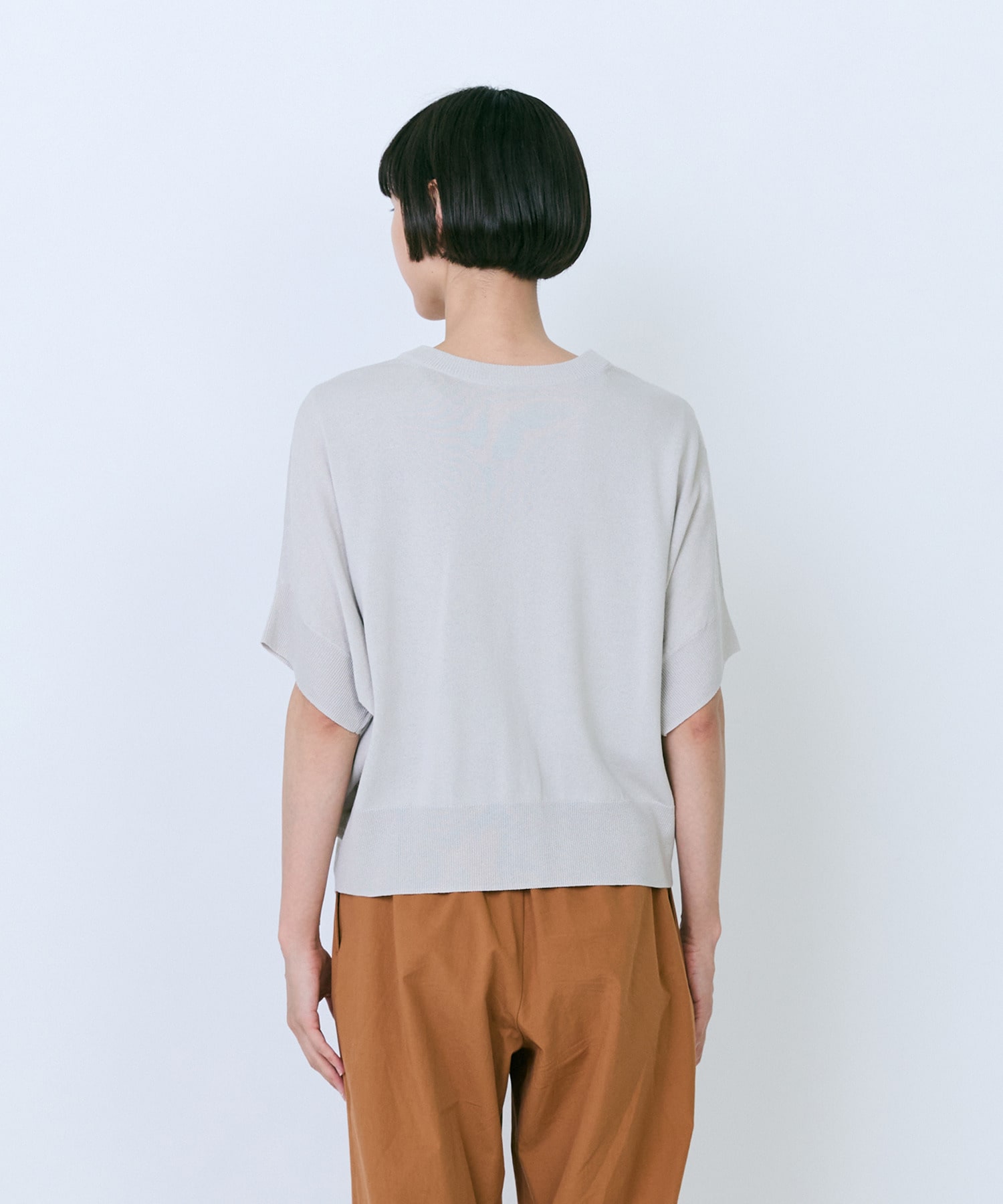 【LOISIR】【2WAY】和紙コットン天竺ボクシーカーディガン 詳細画像 ブラック 24