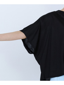 【LOISIR】リヨセル天竺ドルマンスリーブTシャツ 詳細画像 ブラック 23