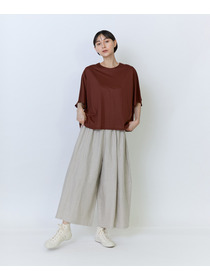 【LOISIR】リヨセル天竺ドルマンスリーブTシャツ 詳細画像 ブラック 4