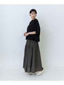 【LOISIR】リヨセル天竺ドルマンスリーブTシャツ 詳細画像 ブラック 8