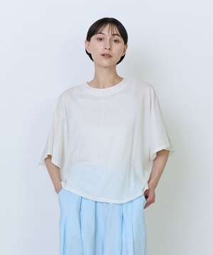 【LOISIR】リヨセル天竺ドルマンスリーブTシャツ 詳細画像 オフホワイト 1