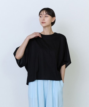 【LOISIR】リヨセル天竺ドルマンスリーブTシャツ 詳細画像 ブラック 1