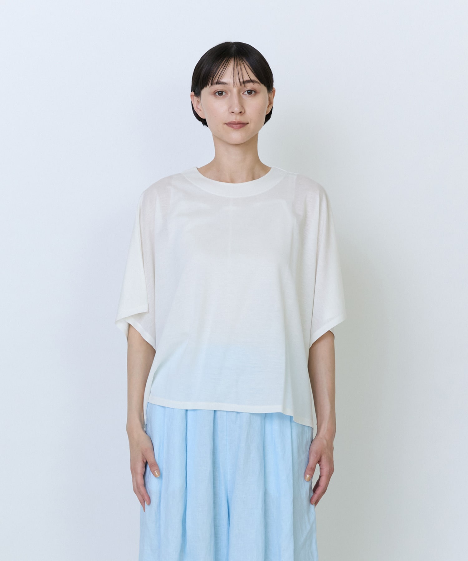 【LOISIR】リヨセル天竺ドルマンスリーブTシャツ 詳細画像 ブラック 10