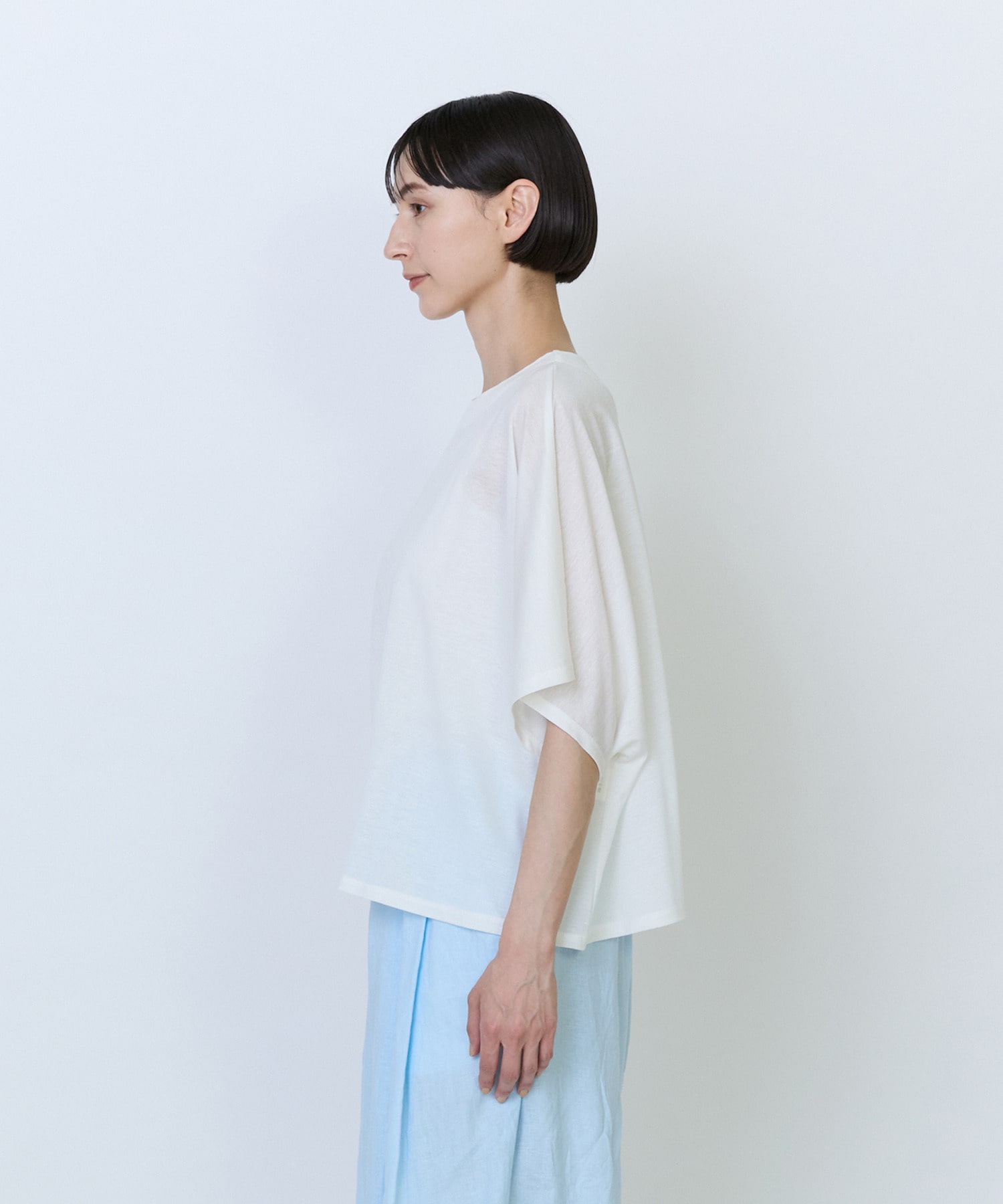 【LOISIR】リヨセル天竺ドルマンスリーブTシャツ 詳細画像 ブラック 11