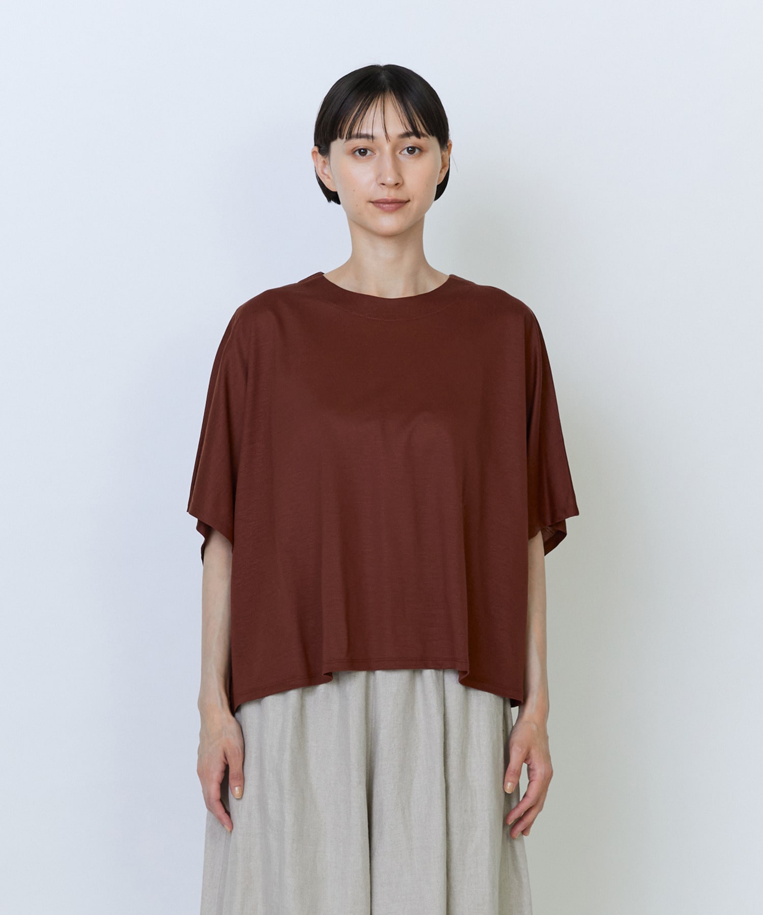 【LOISIR】リヨセル天竺ドルマンスリーブTシャツ 詳細画像 ブラック 13