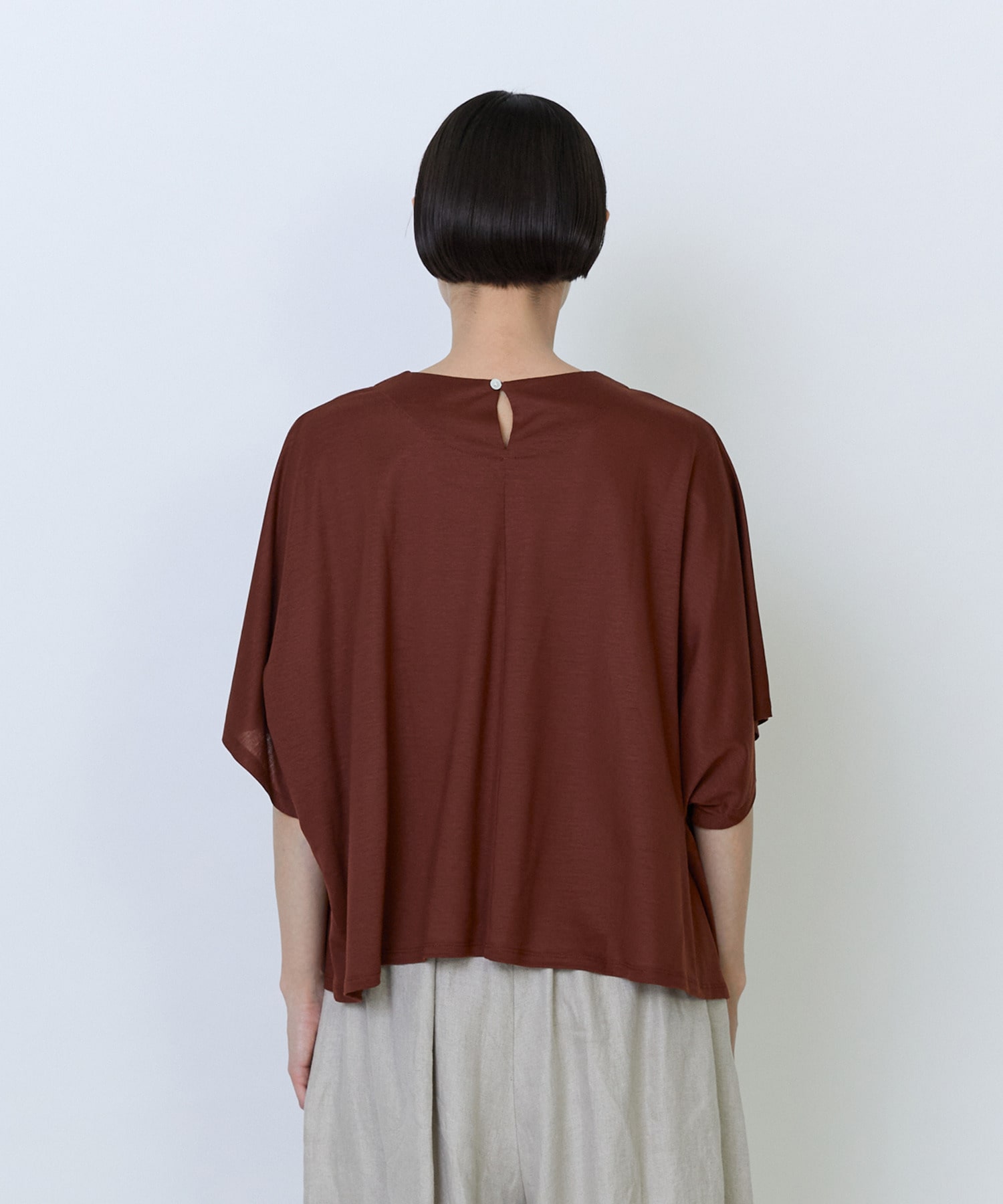 【LOISIR】リヨセル天竺ドルマンスリーブTシャツ 詳細画像 ブラック 15